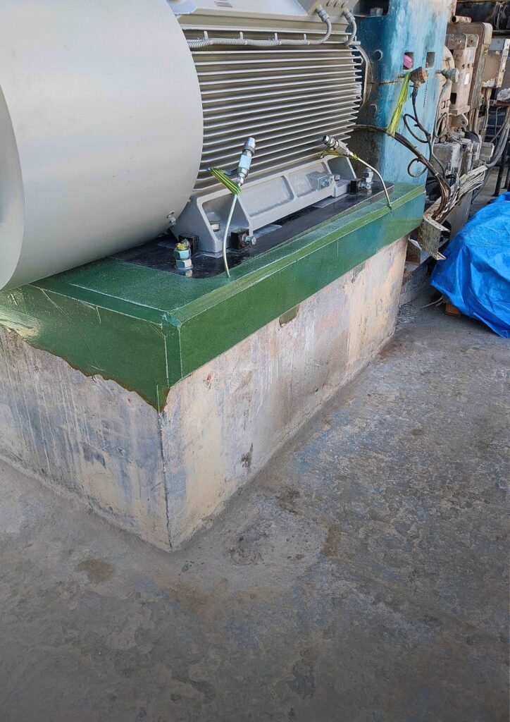 Motor and Gearbox repair using epoxy grout