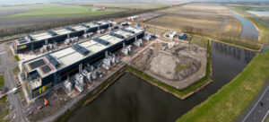 aerial view of data center